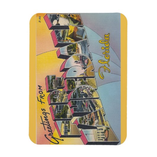 フロリダ州フォートローダーデール磁石 マグネット (縦)