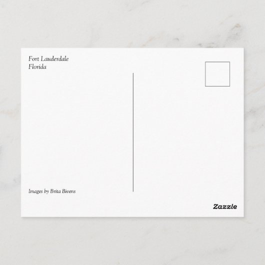 フロリダ州フォートローダーデール ポストカード (裏面)