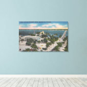 フロリダ州ブラデントン – マナティー川を一望 キャンバスプリント (インサイチュ (ウッドフロア))