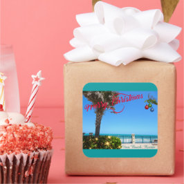 フロリダ州ベロビーチの海辺からクリスマスプレゼントです スクエアシール