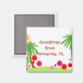 フロリダ州ペンサコーラからの挨拶 マグネット (正面/裏面)