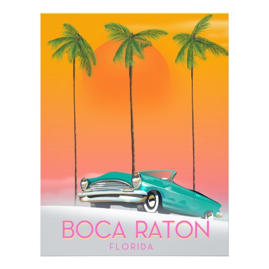フロリダ州ボカラトンの旅行ポスター フォトプリント            (正面)