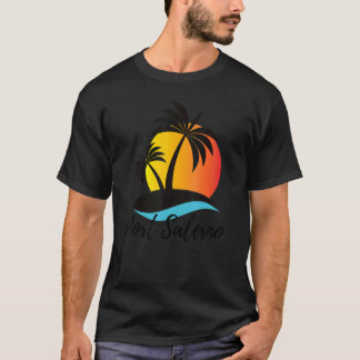 フロリダ州ポートサレルノ ヤシの木 旅行 ビーチ トロピカル Tシャツ