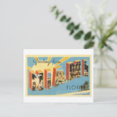 フロリダ州マイアミからのヴィンテージ挨拶 ポストカード (スタンド正面)