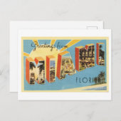 フロリダ州マイアミからのヴィンテージ挨拶 ポストカード (正面/裏面)