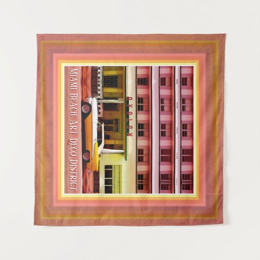 フロリダ州マイアミのアールデコ地区のOldtimer タペストリー (正面(横))