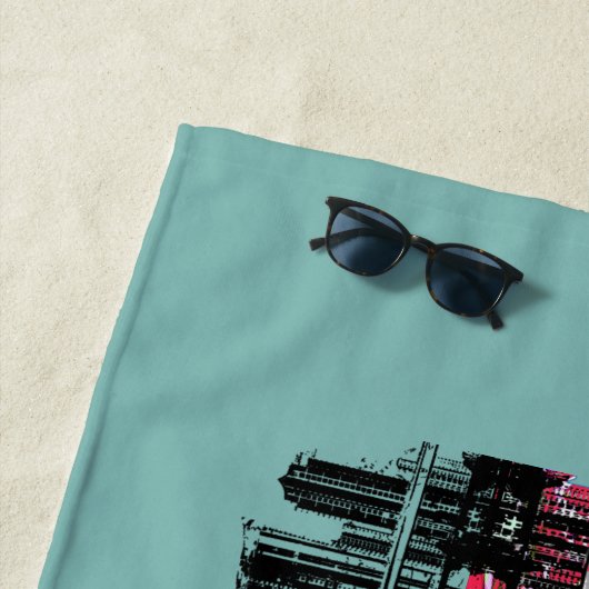 フロリダ州マイアミのグラフィティビーチタオルで覆われた ビーチタオル (インサイチュ)