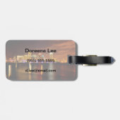 フロリダ州マイアミのスカイライン ラゲッジタグ (裏面横)