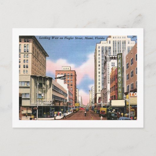 フロリダ州マイアミのフラグラー・セントヴィンテージ ポストカード (正面)