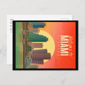 フロリダ州マイアミへようこそ葉書 シーズンポストカード (正面/裏面)