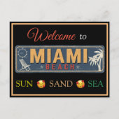 フロリダ州マイアミビーチへようこそ シーズンポストカード (正面)