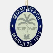 フロリダ州マイアミビーチシール セラミックオーナメント (右)