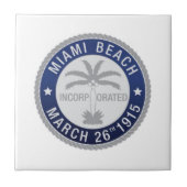 フロリダ州マイアミビーチシール タイル (正面)