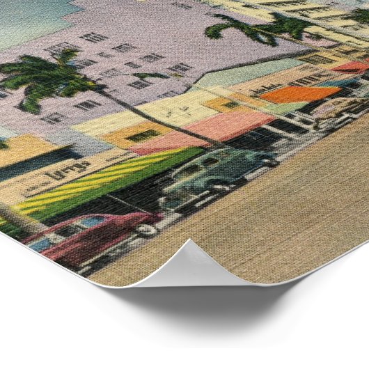 フロリダ州マイアミビーチリンカーンロードヴィンテージ ポスター (角)