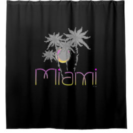 フロリダ州マイアミモダンカッコいい シャワーカーテン