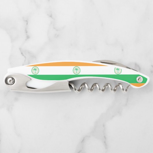 フロリダ州マイアミ国旗、ウェイターのコルク抜き ソムリエナイフ (正面)