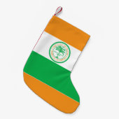 フロリダ州マイアミ国旗 スモールクリスマスストッキング (正面 (吊り時))