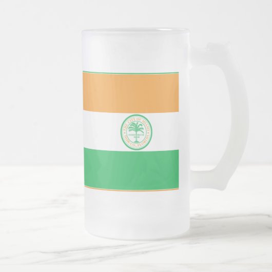 フロリダ州マイアミ州旗フロストグラスビアマグカップ フロストグラスビールジョッキ (右)