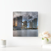 フロリダ州マイアミ スクエア壁時計 (ホーム)