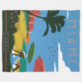 フロリダ州マイアミ フリースブランケット (正面(横))