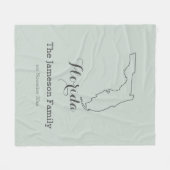 フロリダ州マップのアウトラインファパーソナライズされたミリ フリースブランケット (正面(横))