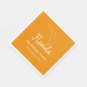 フロリダ州マップフパーソナライズされたァミリ懇親会 スタンダードランチョンナプキン (角)