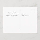 フロリダ州マップ赤面ピンク金ゴールドホーム引っ越し 案内ポストカード (裏面)