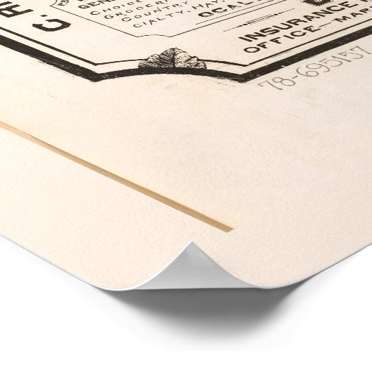 フロリダ州マリオン郡の地図(1892年) ポスター (角)