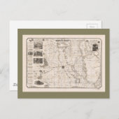 フロリダ州マリオン郡の地図(1892年) ポストカード (正面/裏面)