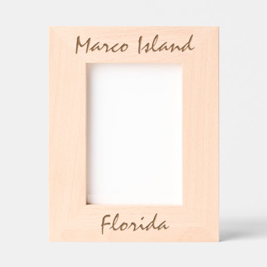 フロリダ州マルコ島 レーザー彫刻フレーム (正面)