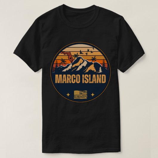 フロリダ州マルコ島 Tシャツ (デザイン正面)