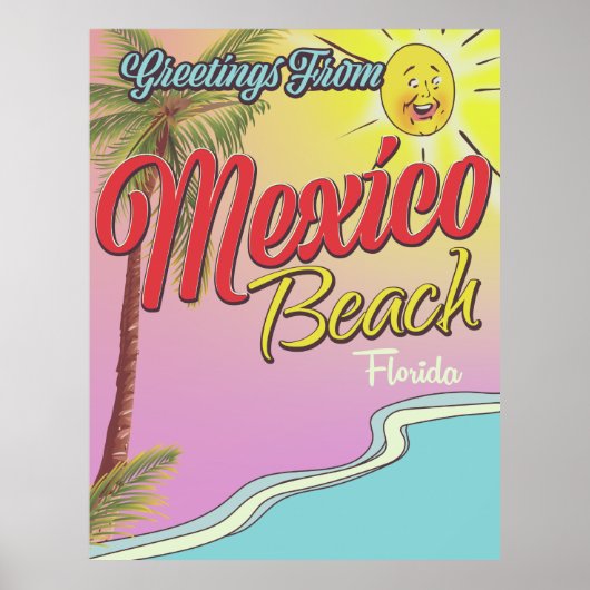 フロリダ州メキシコビーチからのご挨拶 ポスター (正面)