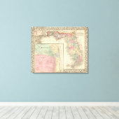 フロリダ州モバイル地図(Mitchell氏) キャンバスプリント (インサイチュ (ウッドフロア))