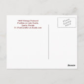 フロリダ州ユースティス湖の小屋、1908年 ポストカード (裏面)