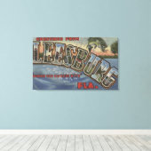 フロリダ州リースバーグ – ラージレターシーン キャンバスプリント (インサイチュ (ウッドフロア))