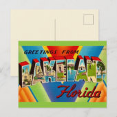 フロリダ州レイクランドへのご挨拶 ポストカード (正面/裏面)