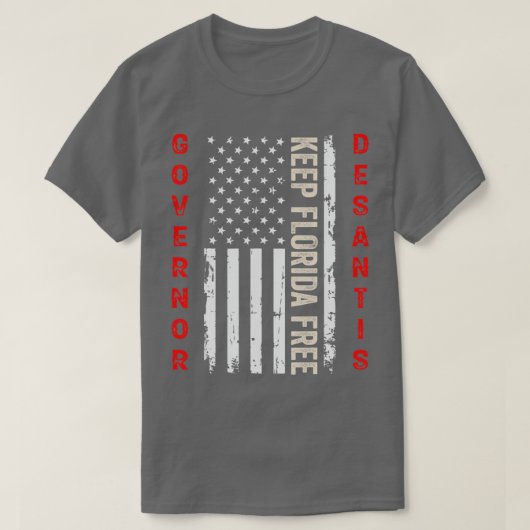 フロリダ州ロ保ンデサンティス知事 Tシャツ (デザイン正面)