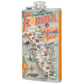 フロリダ州ヴィンテージ観光客図 フラスク (左)