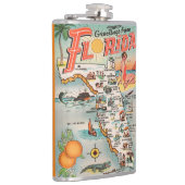 フロリダ州ヴィンテージ観光客図 フラスク (右)