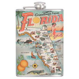 フロリダ州ヴィンテージ観光客図 フラスク