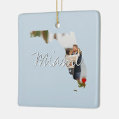 フロリダ州写真の挿入と町名 セラミックオーナメント (左)