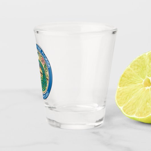 フロリダ州冬の公園のシール ショットグラス (右)