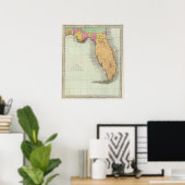 フロリダ州地図2 ポスター (ホームオフィス)