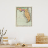 フロリダ州地図2 ポスター (キッチン)