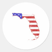 フロリダ州型アメリカ国旗の愛国的フロリディアン ラウンドシール (正面)
