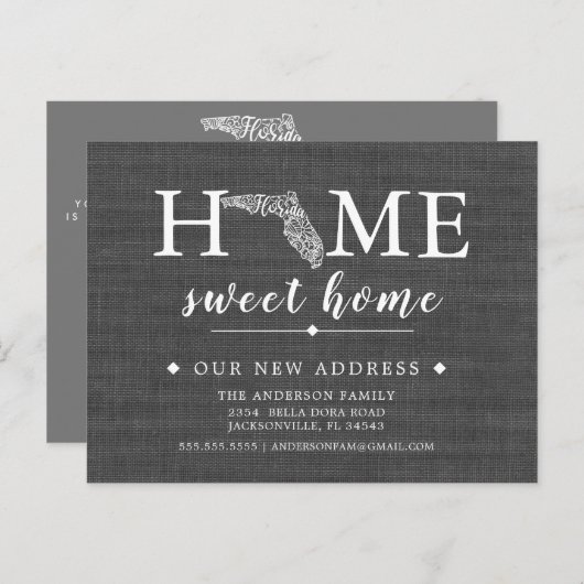 フロリダ州引っ越し案内はがき 案内ポストカード (正面/裏面)