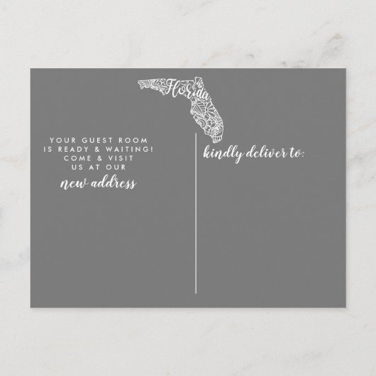 フロリダ州引っ越し案内はがき 案内ポストカード (裏面)