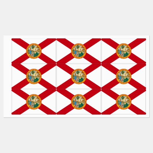 フロリダ州旗のある愛国的なラベル州 ラベル (シート)