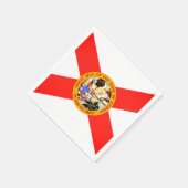 フロリダ州旗の州紙ナプキンス スタンダードカクテルナプキン (角)