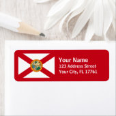 フロリダ州旗の差出人住所ラベル ラベル (インサイチュ)